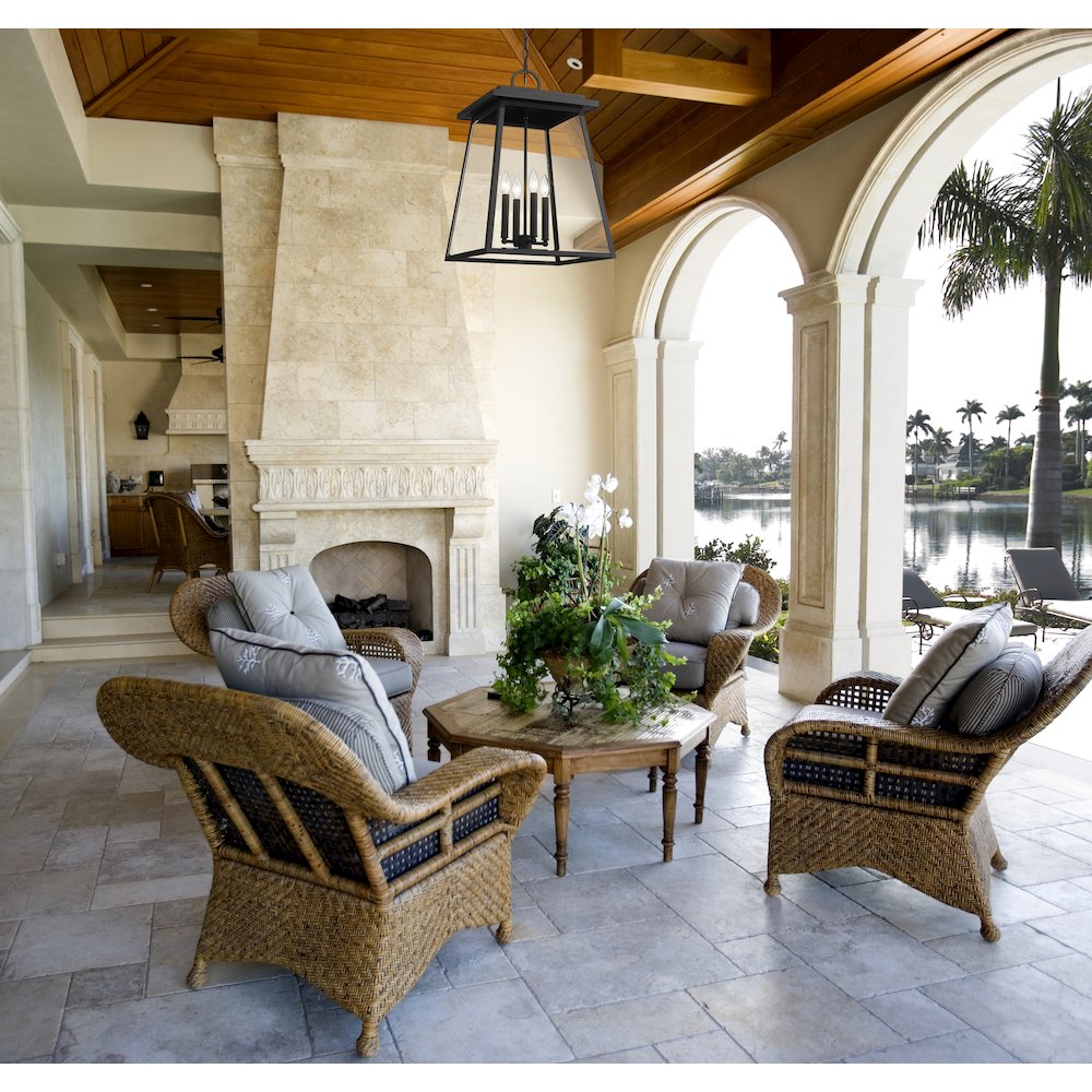 Z-Lite 4 Light Outdoor Chain Mount Ceiling Fixture