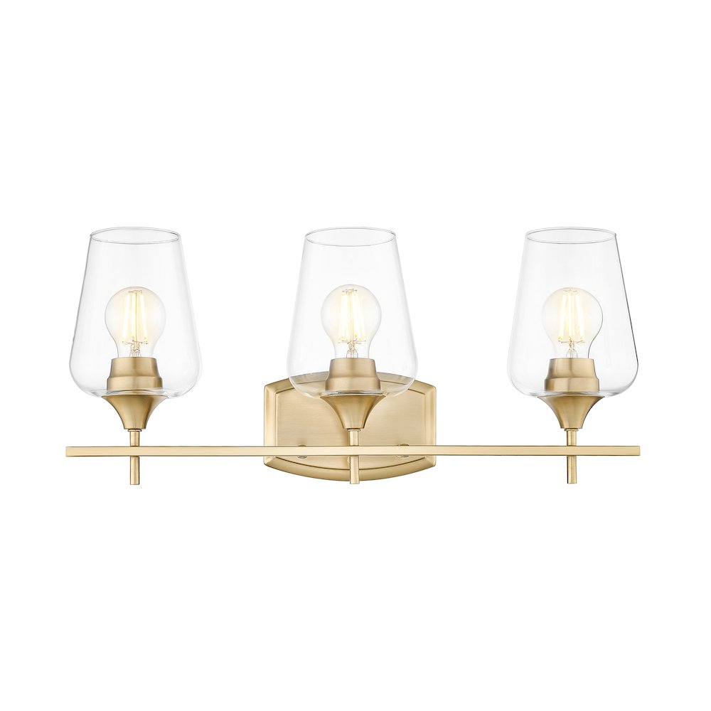 Z-Lite 3 Light Vanity, Burnished Brass