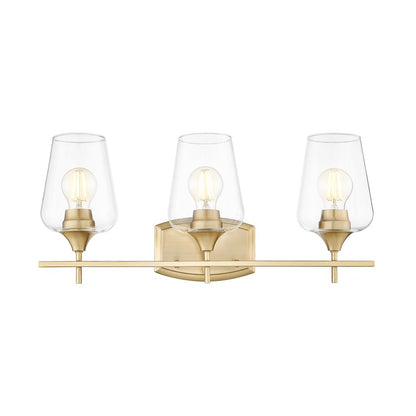 Z-Lite 3 Light Vanity, Burnished Brass