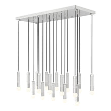 Z-Lite Stari 17 Light Linear Chandelier in Brushed Nickel color, Steel frame