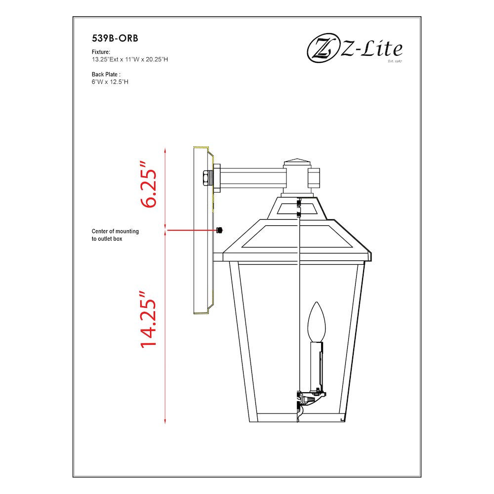 Z-Lite 3 Light Outdoor Wall Light