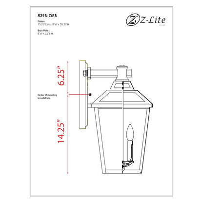 Z-Lite 3 Light Outdoor Wall Light
