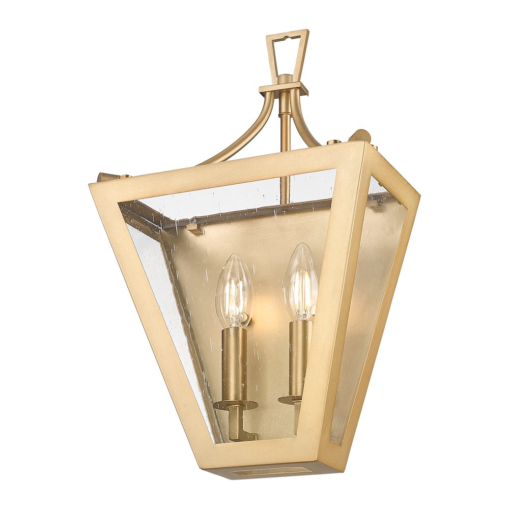 Z-Lite 2 Light Wall Sconce, Rubbed Brass