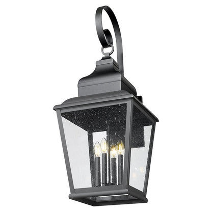 Z-Lite 4 Light Outdoor Wall Light, Sand Black