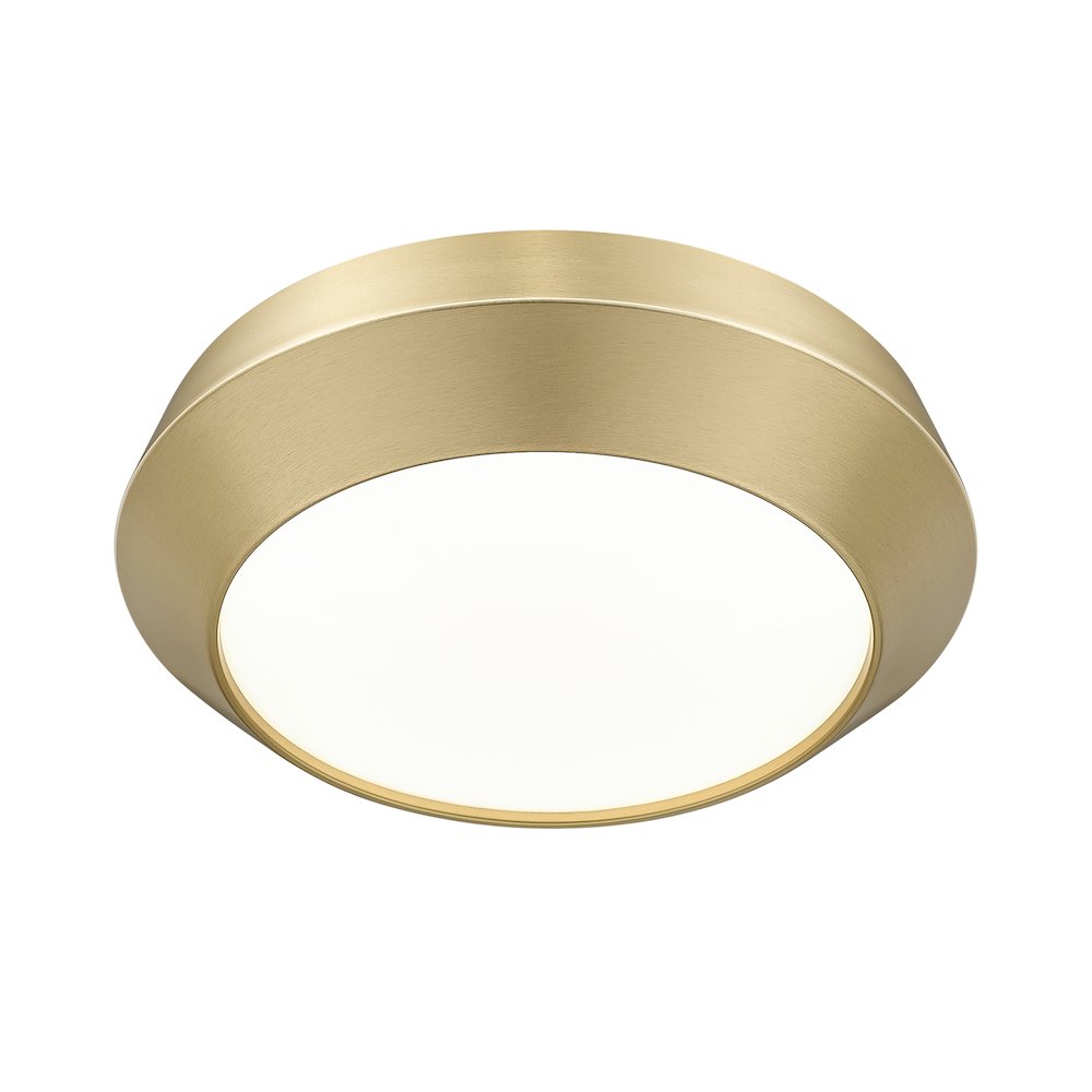 Z-Lite 1 Light Flush Mount, Modern Gold