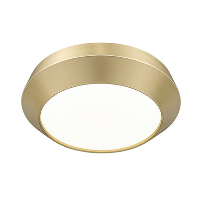 Z-Lite 1 Light Flush Mount, Modern Gold