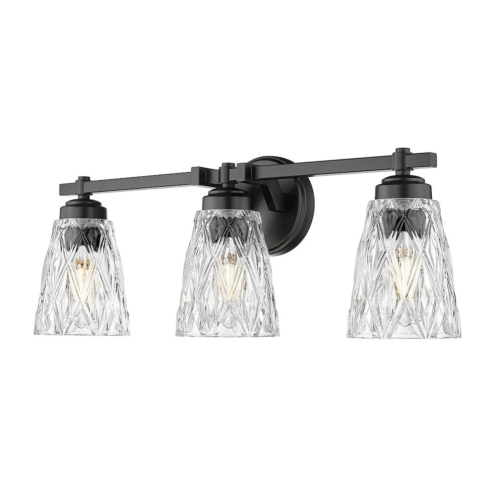 Z-Lite 3 Light Vanity, Matte Black