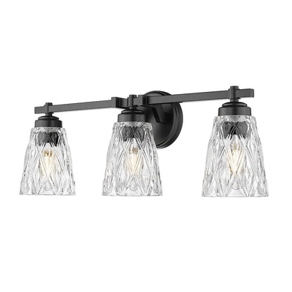 Z-Lite 3 Light Vanity, Matte Black