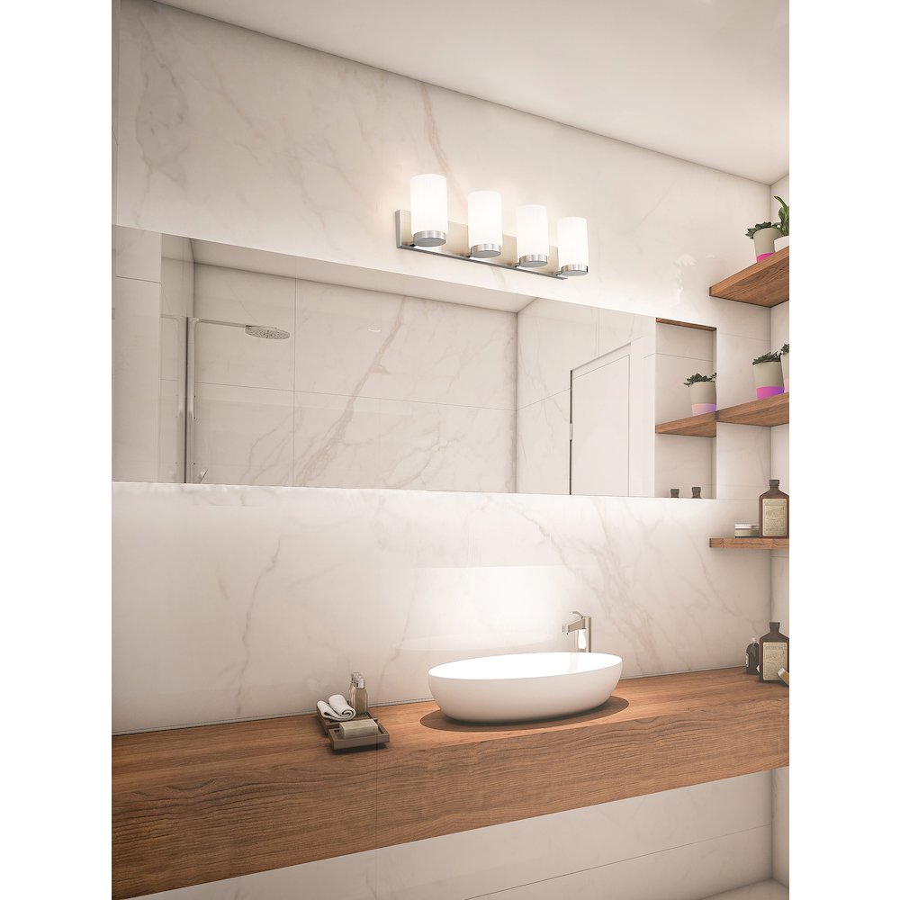 Z-Lite Burk 4 Light Vanity, Brushed Nickel