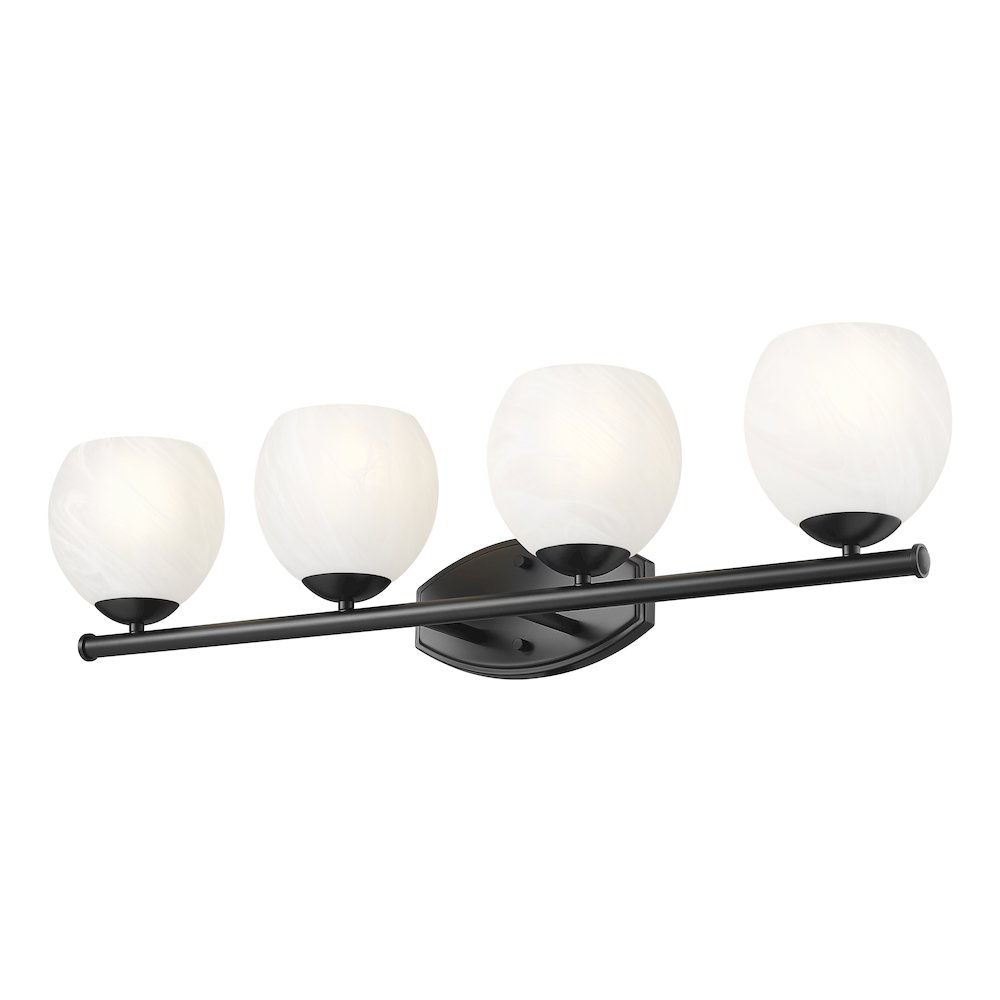 Z-Lite 4 Light Vanity, Matte Black