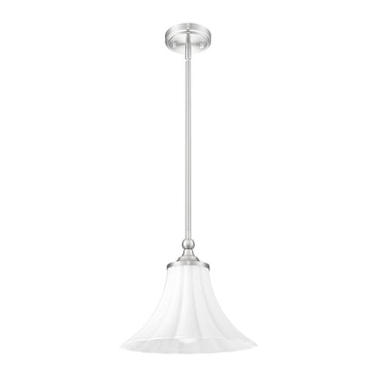 Z-Lite 1 Light Pendant, Brushed Nickel