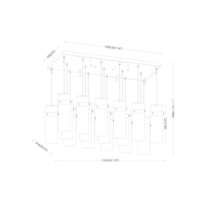 Z-Lite 17 Light Linear Chandelier