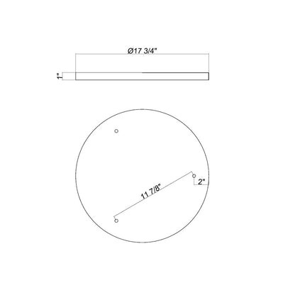 Z-Lite 3 Light Ceiling Plate, Heritage Brass Frame Finish