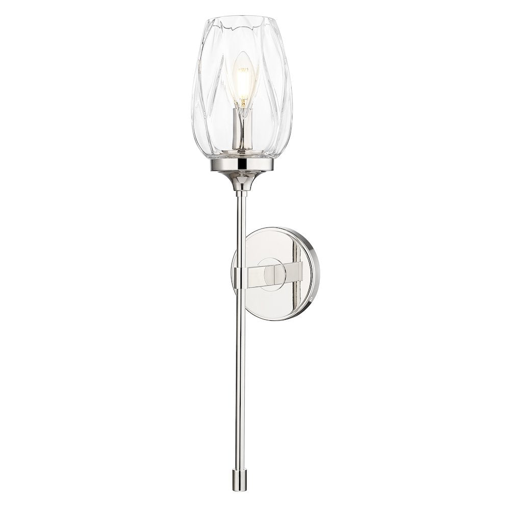 Z-Lite 1 Light Wall Sconce, Polished Nickel