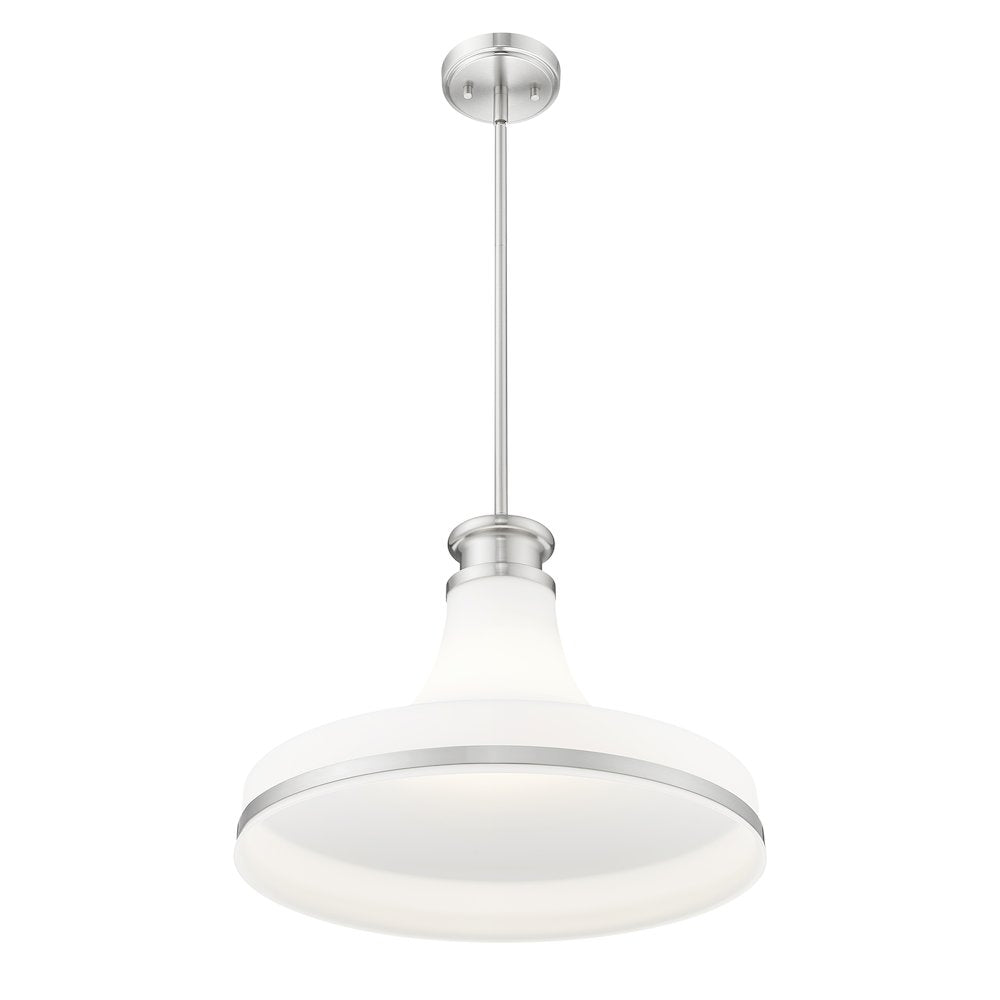 Z-Lite 1 Light Pendant, Brushed Nickel