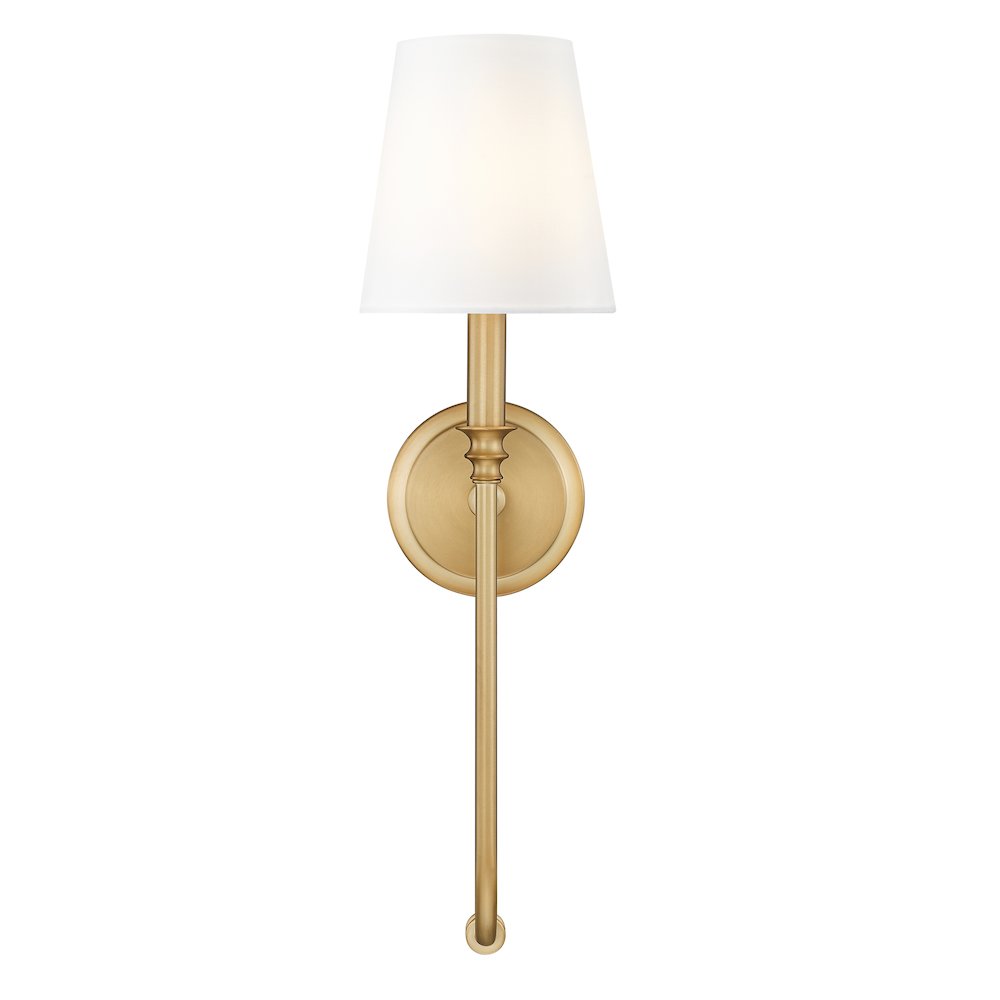 Z-Lite 1 Light Wall Sconce, Rubbed Brass