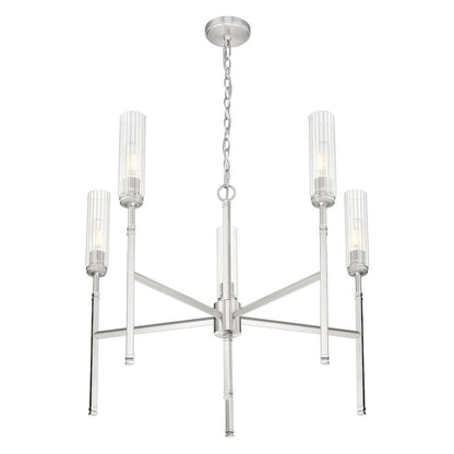 Z-Lite 5 Light Chandelier, Brushed Nickel
