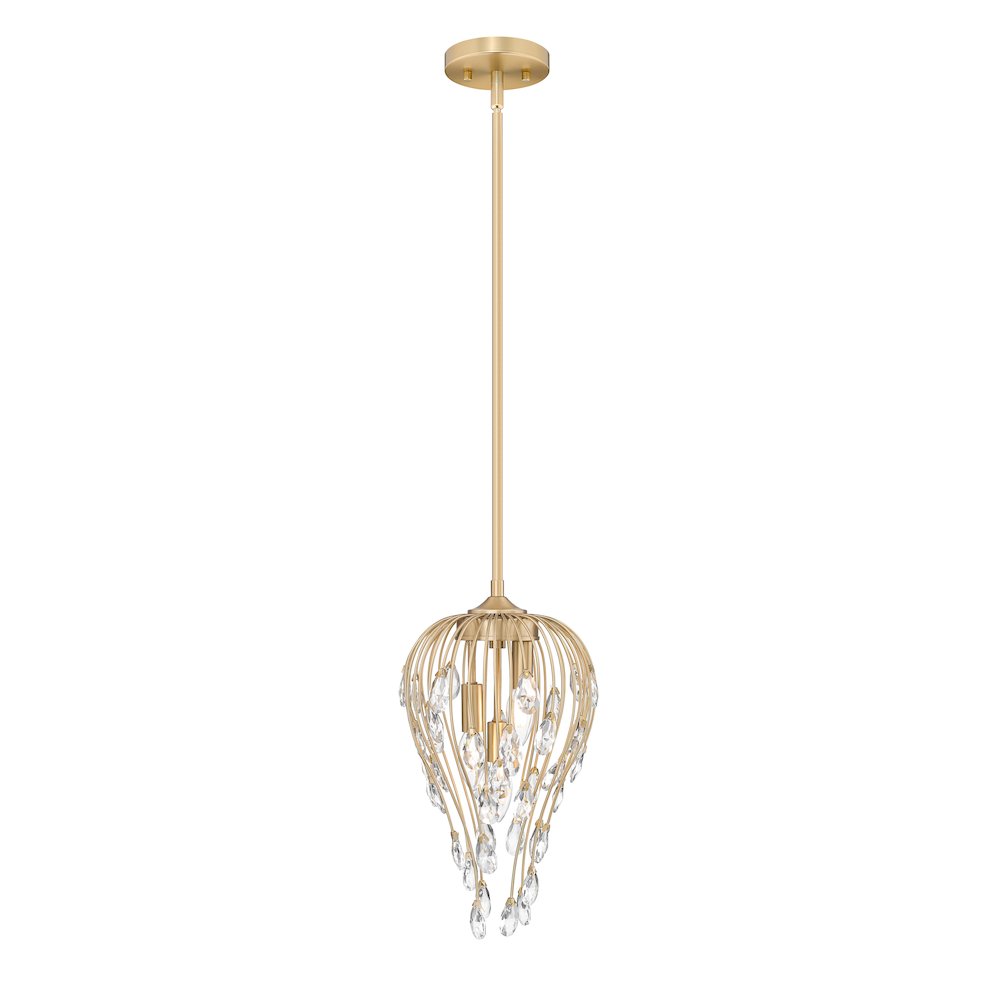 Z-Lite 3 Light Pendant, Modern Gold