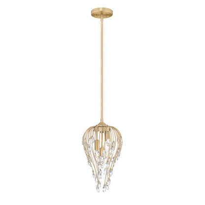 Z-Lite 3 Light Pendant, Modern Gold