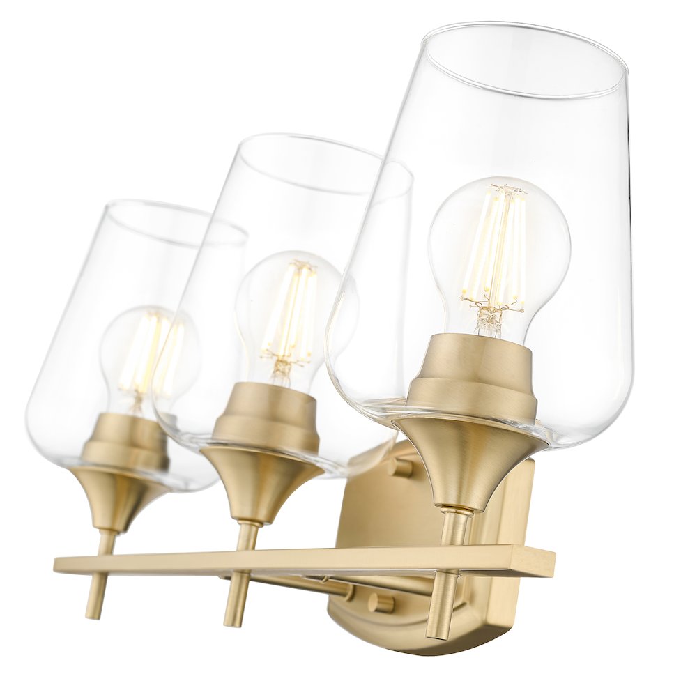 Z-Lite 3 Light Vanity, Burnished Brass