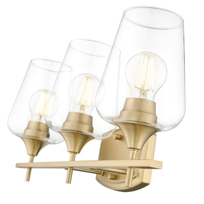 Z-Lite 3 Light Vanity, Burnished Brass