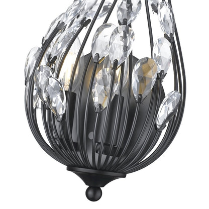 Z-Lite 2 Light Wall Sconce, Matte Black