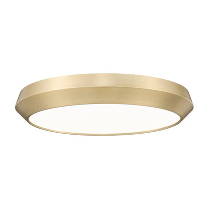 Z-Lite 1 Light Flush Mount, Modern Gold