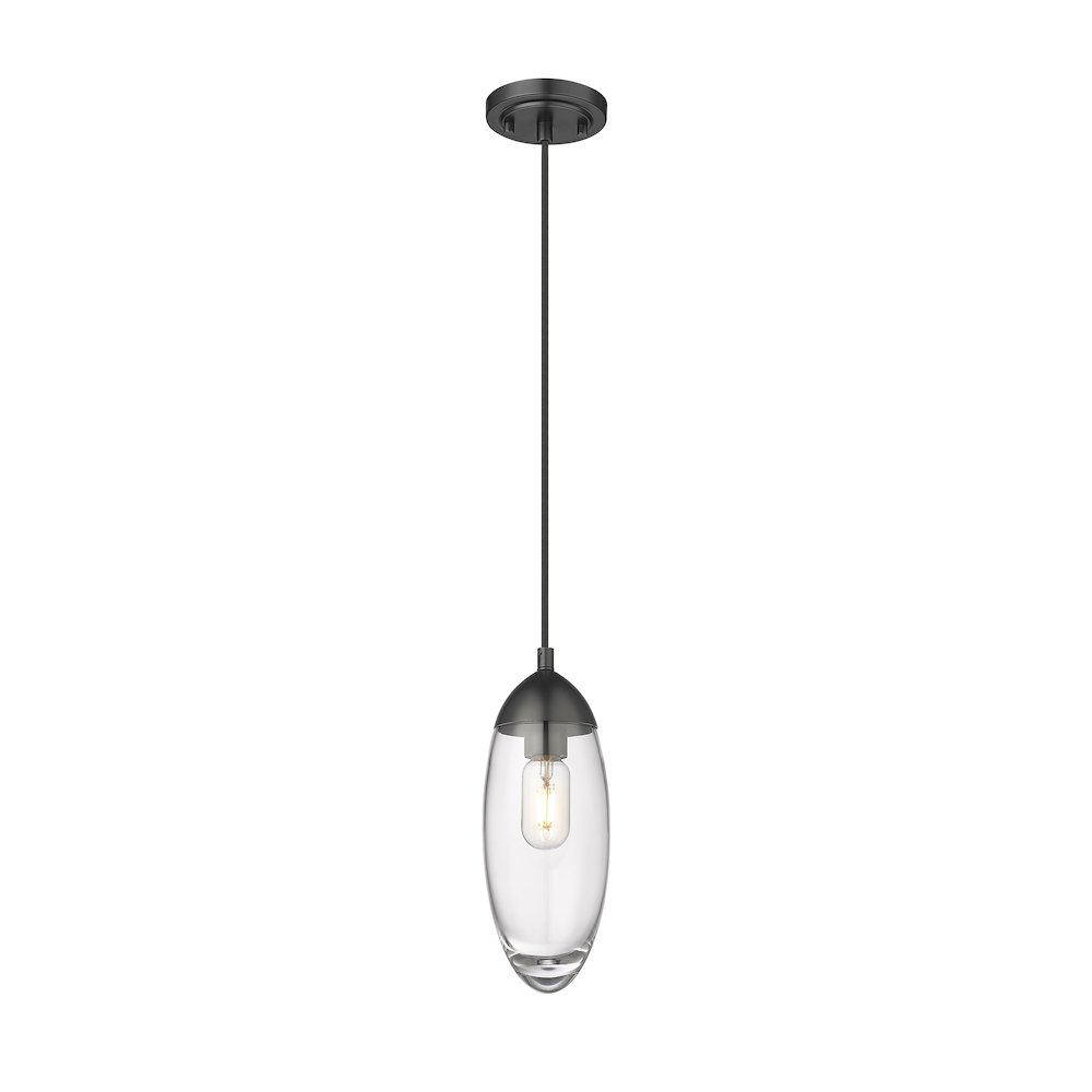 Z-Lite Arden 1 Light Pendant, Matte Black