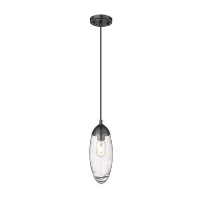 Z-Lite Arden 1 Light Pendant, Matte Black