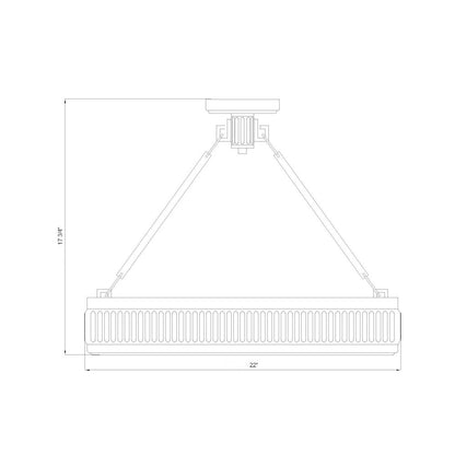 Z-Lite 3 Light Semi Flush Mount, Satin Nickel