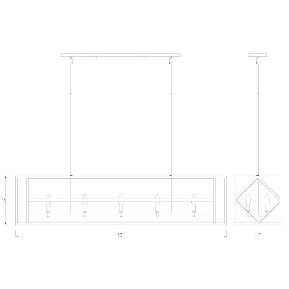 Z-Lite 10 Light Linear Chandelier