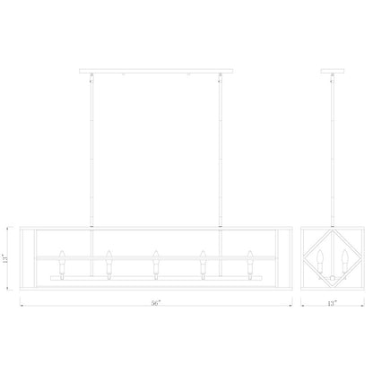 Z-Lite 10 Light Linear Chandelier