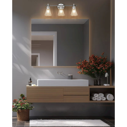 Z-Lite Belle 3 Light Vanity in Chrome color, Steel frame