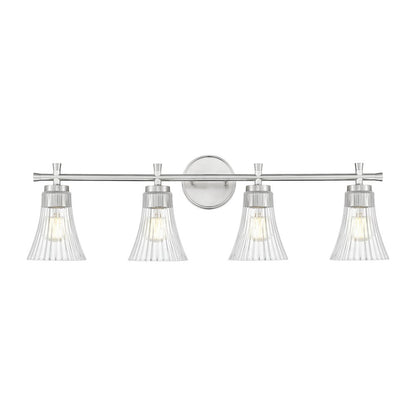 Z-Lite Belle 4 Light Vanity in Brushed Nickel color, Steel frame