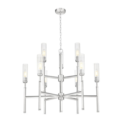 Z-Lite 9 Light Chandelier, Brushed Nickel