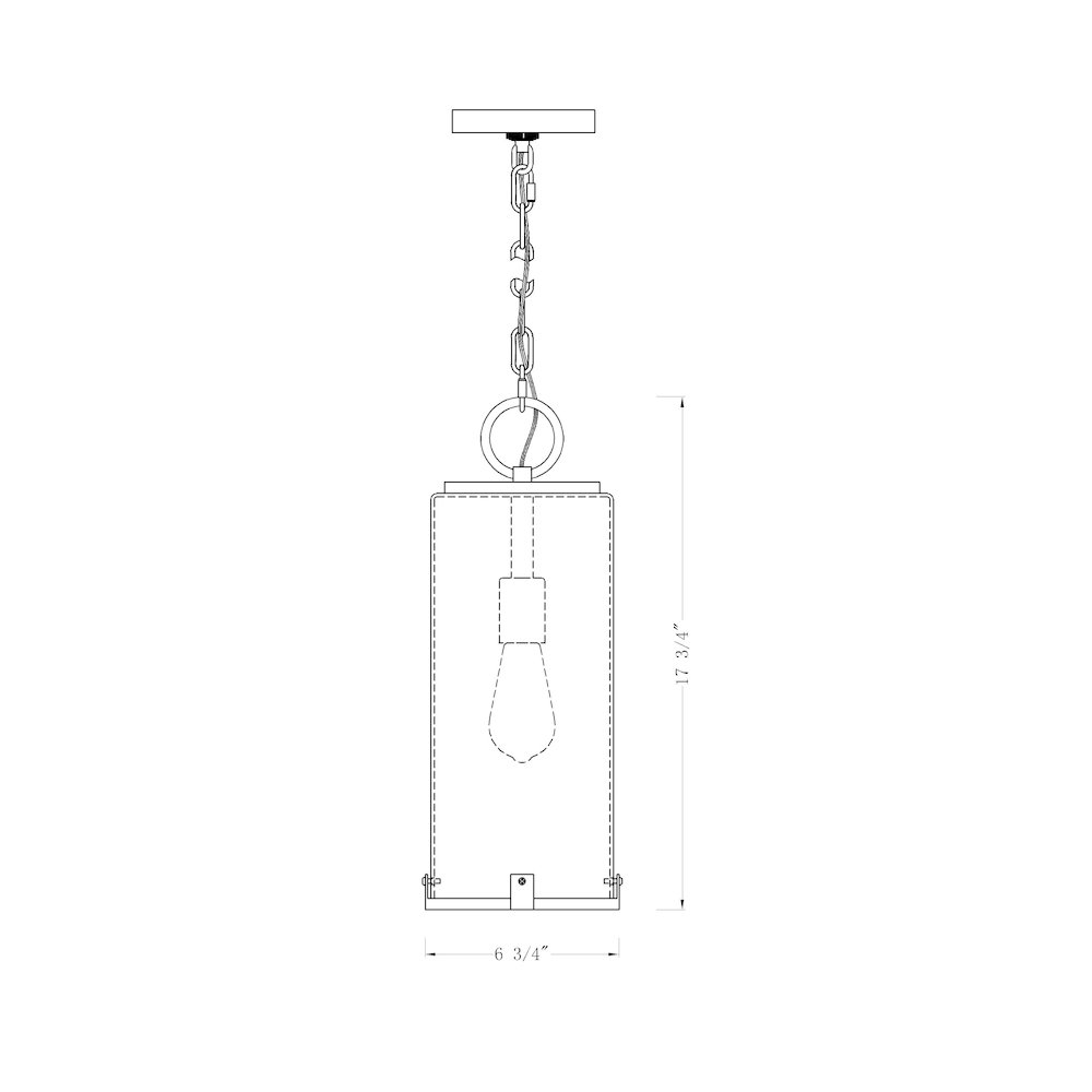 Z-Lite 1 Light Outdoor Chain Mount Ceiling Fixture