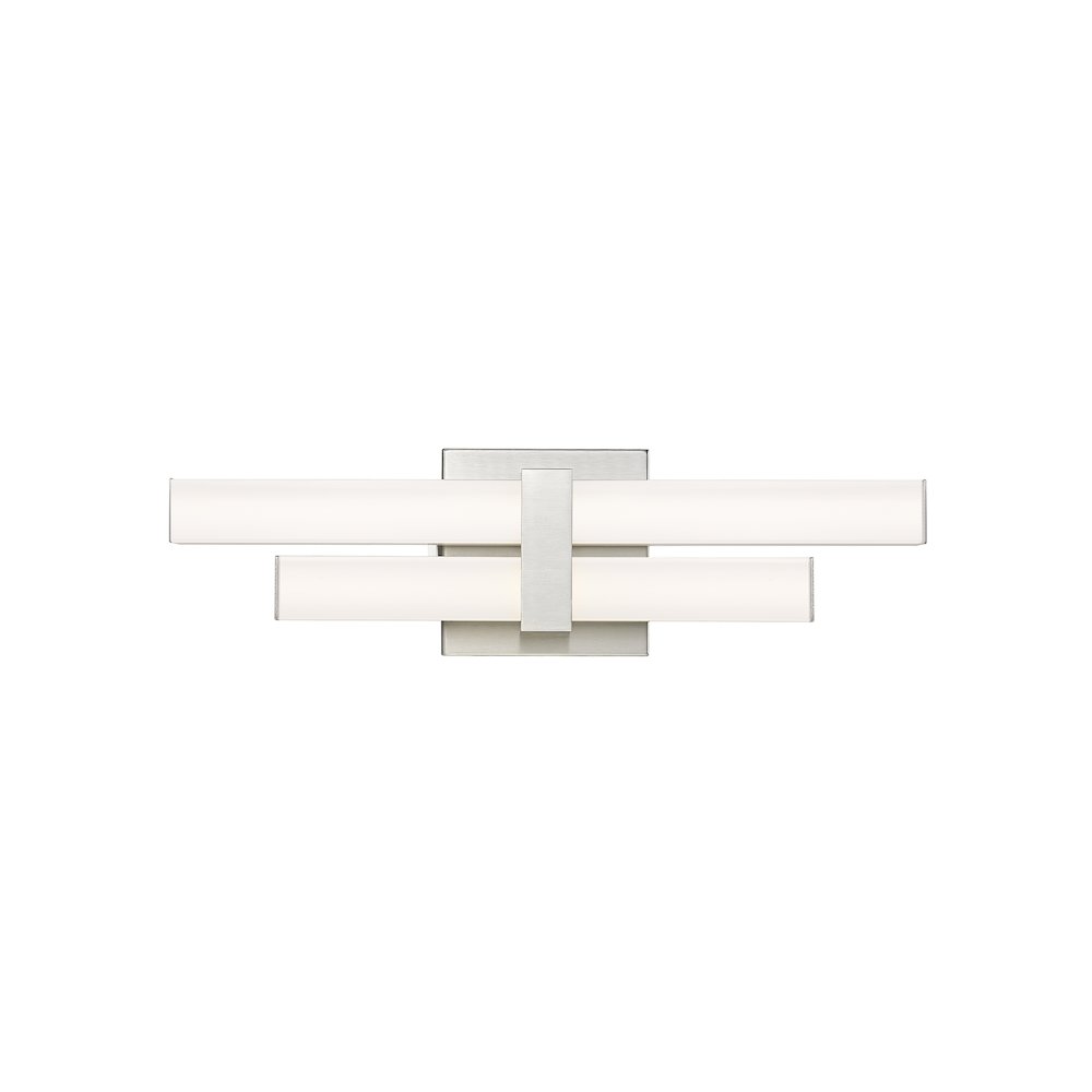 Z-Lite Zane 2 Light Vanity in Brushed Nickel Frame Finish