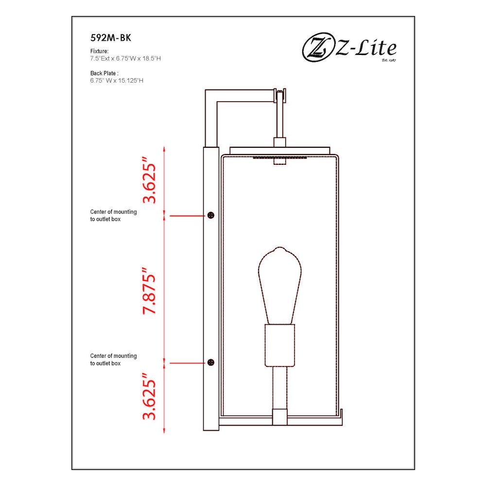 Z-Lite 1 Light Outdoor Wall Light
