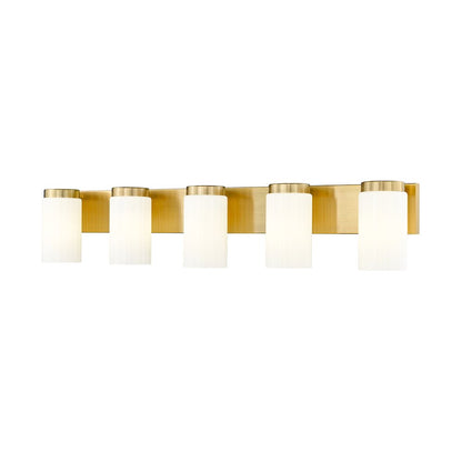 Z-Lite Burk 5 Light Vanity, Luxe Gold