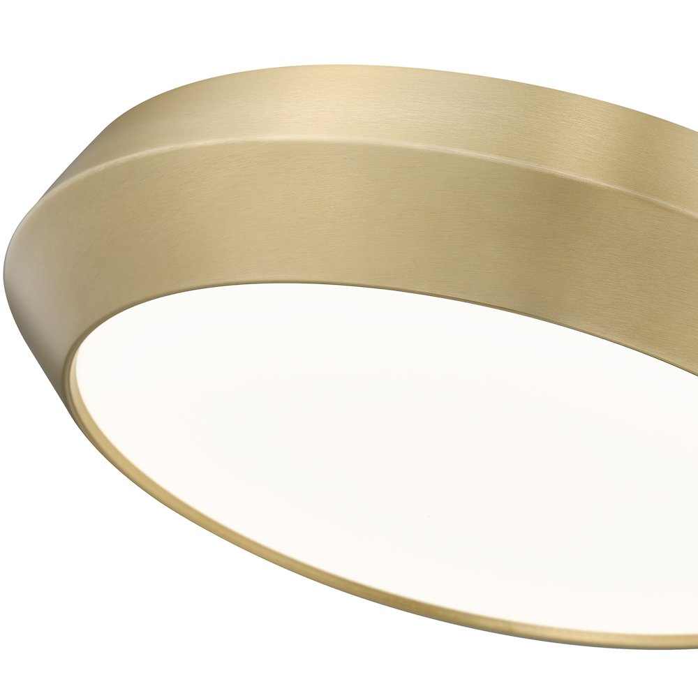 Z-Lite 1 Light Flush Mount, Modern Gold