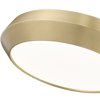 Z-Lite 1 Light Flush Mount, Modern Gold