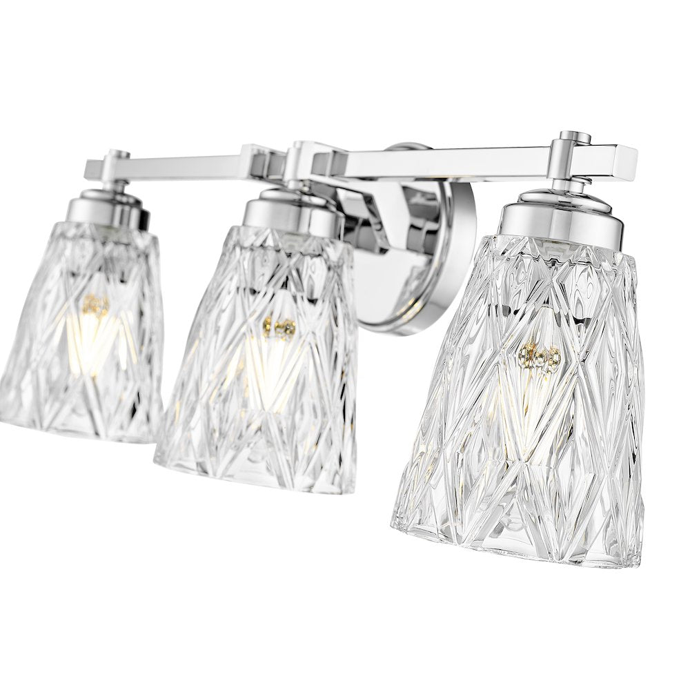 Z-Lite 3 Light Vanity, Chrome