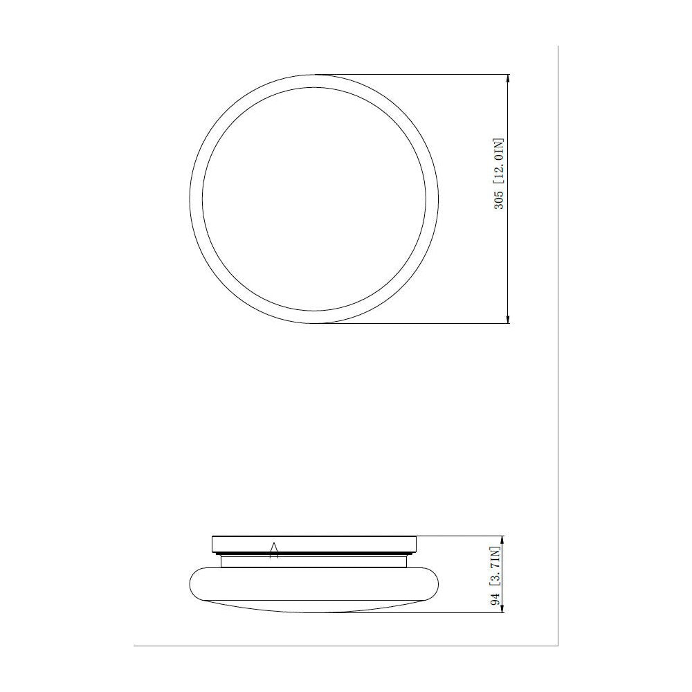 Soleil 1 Light Matte Black Flush Mount
