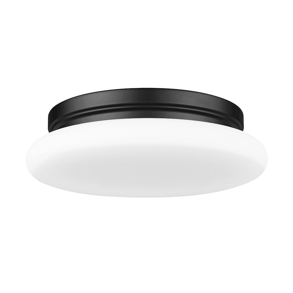Soleil 1 Light Matte Black Flush Mount