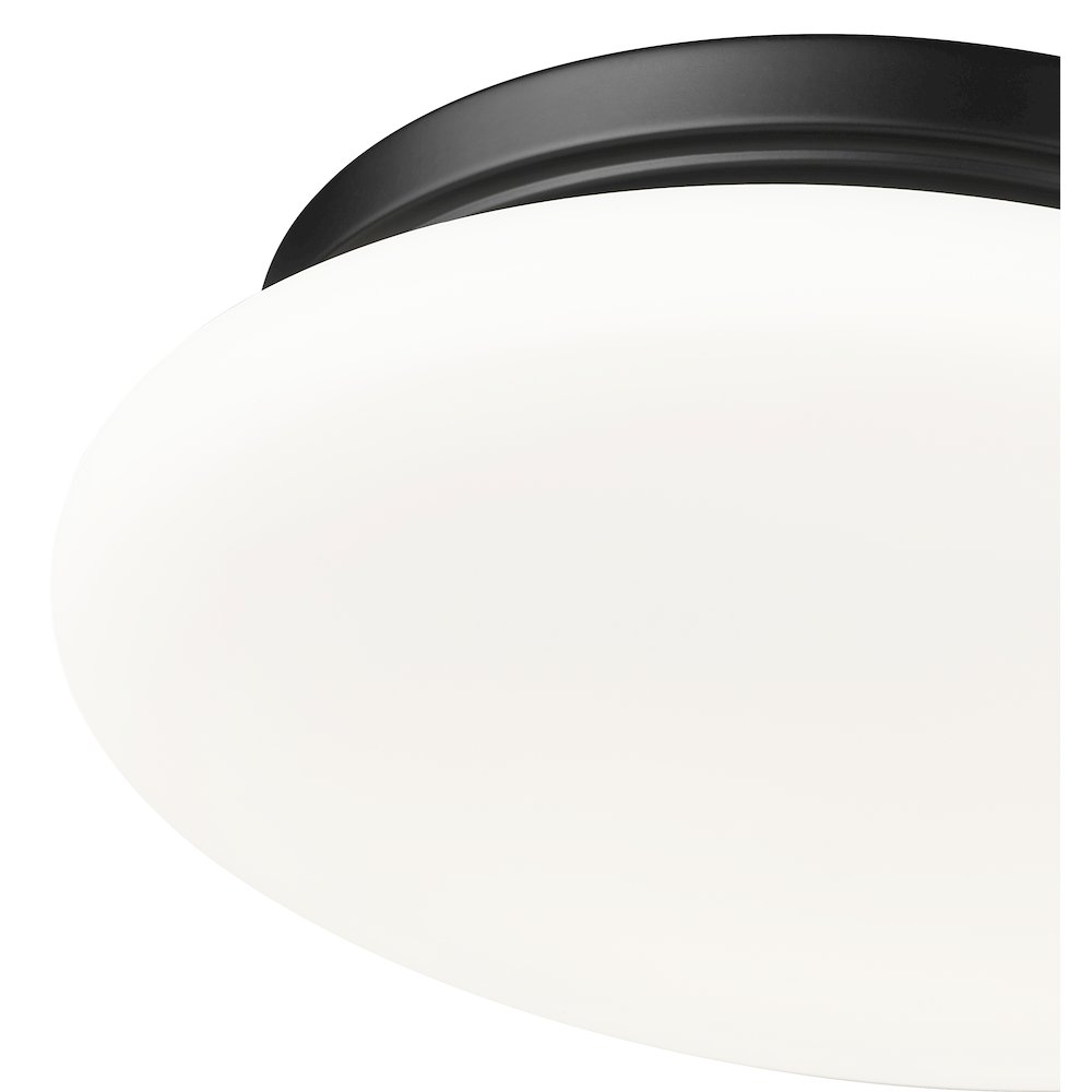 Soleil 1 Light Matte Black Flush Mount