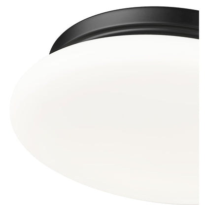 Soleil 1 Light Matte Black Flush Mount