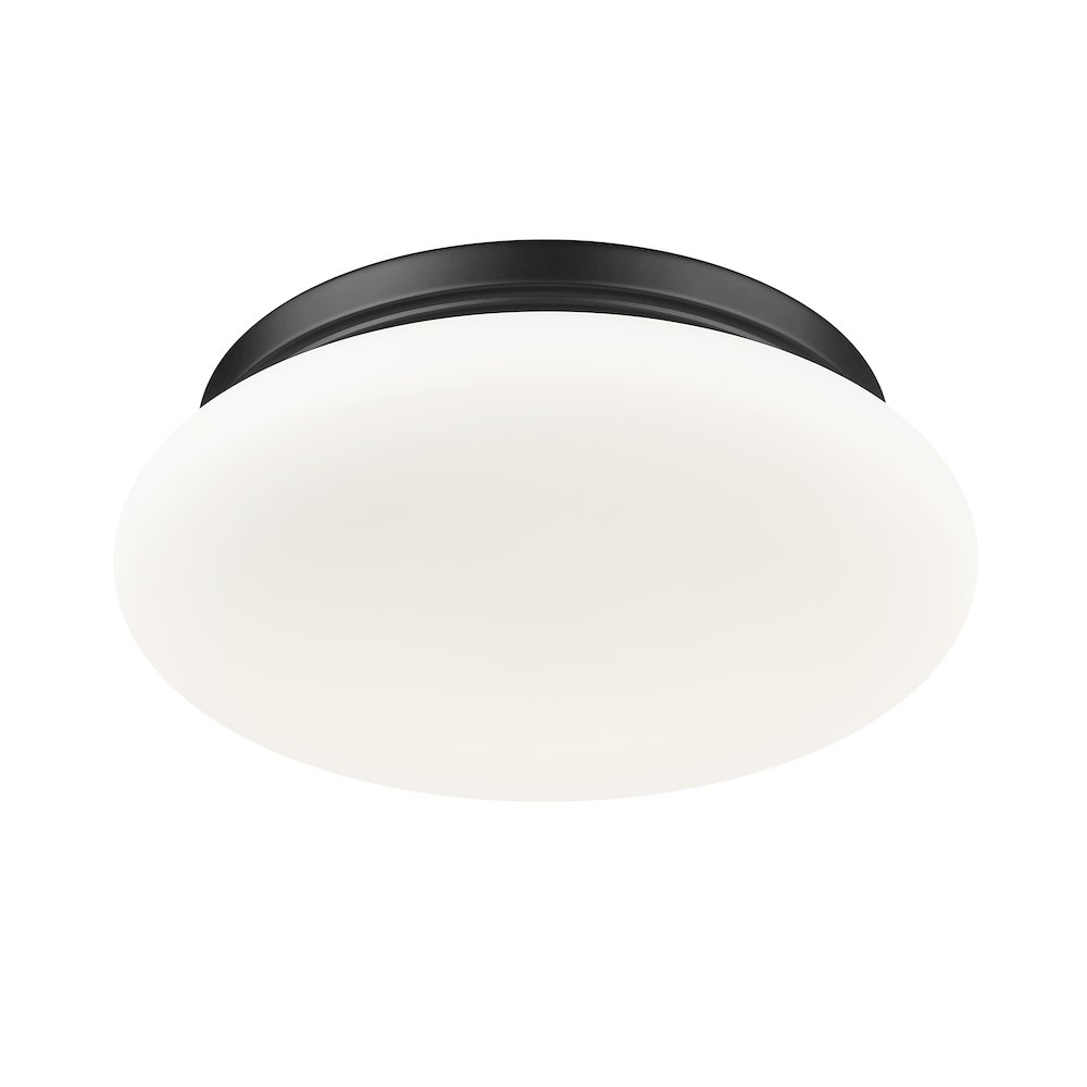 Soleil 1 Light Matte Black Flush Mount