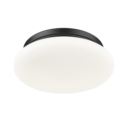 Soleil 1 Light Matte Black Flush Mount