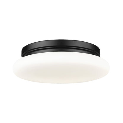 Soleil 1 Light Matte Black Flush Mount