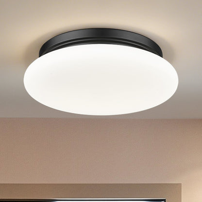 Soleil 1 Light Matte Black Flush Mount